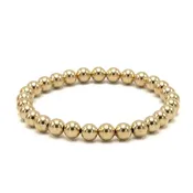 6mm Waterproof 14k Gold Filled Karma Bracelet -7"