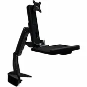 Amer AMR1ACWS Desk Mount for Keyboard, Flat Panel Display, Workstation, Display, Mouse, Scanner - TAA Compliant - AMR1ACWS