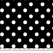 Black Big Dots 45" wide Fabric (1 6/8 yard pack)