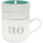 30 Stacking Mug and Candle Set 100% Soy Wax Scent: Tranquility