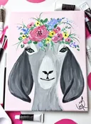 Art To Go paint kit "Gerdy Goat" | The Painted Petal | Art Design Studio | Sanford NC