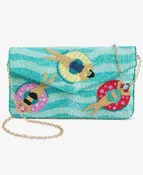 On 34th Hand Beaded Envelope Clutch