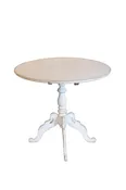 1860s Swedish Light Grey Painted Tilt-Top Table with Round Top and Carved Legs