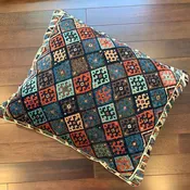 Antique West Persian Jaffe Kurd Bag Face Pillow