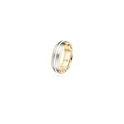 14K White Gold 14K Yellow Gold Gold Plated Engraved Wedding Band 7.0mm