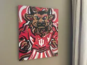 Indiana Bison Canvas 16x20" Painted
