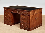 Fine Nine Drawer Partners' Desk