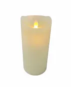 #5963-IVORY – 3″x6″ Ivory Wax LED Candle