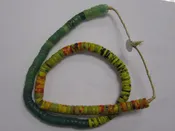 African Trade Beads Sea Green, Chartreuse, Yellow,Red Mix “Kankamba”