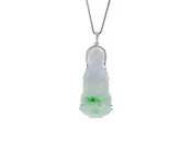 Jadeite Jade Quan Yin in 18k
