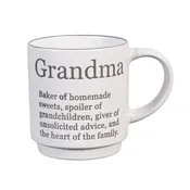 Heart of the Home Coffee Cup Funny Title Series Ceramic Cup, Grandma, 12oz, Gift Box
