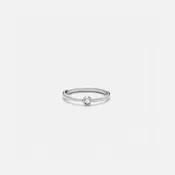 April with Rose Cut Diamond in Sterling Silver