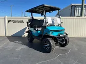 Denago EV Nomad XL 4 Passenger Aqua Lifted Golf Cart