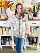 Easel Khaki Giselle Top