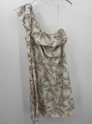Banana Republic Ivory Size Medium One Shoulder Knee Length Sleeveless Dress