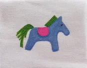 Blue Designer Saddled Horse Inspired Charm