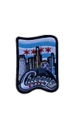 Chicago bean and flag embroidery iron on patch