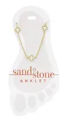 Anklet Sand & Stone Gold Multi Quatrafoil G33