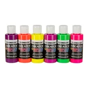 Airbrush Colors Paint Sets – 5802-00 2oz. AB Fluorescent Set