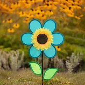 12" Blue Sunflower Spinner