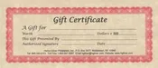 500.00 Gift Certificate – Other Amounts Available!