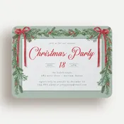 Bowed Out Holiday Invitation