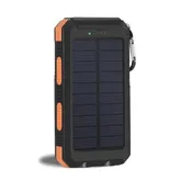 10000mAh Solar-Powered Portable Power Bank with Flashlight-Item# 12620