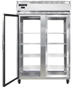 2RNPT-GD-GD 2-Section Display Commercial Pass-Thru Refrigerator