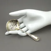 Antique Dominick & Haff Bon Bon or Nut Serving Spoon - Sterling Silver, Louis XIV Pattern - Victorian Era, circa 1890 - Fine American Silver