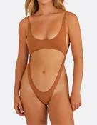 DYNAMO ONE PIECE SWIMSUIT - Skinny Dip Brown