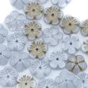 10FL525-1: CZ Flower Mix 10mm 25 Pieces