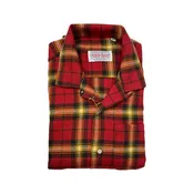 Cotton Twill Camp Shirt – Red Plaid