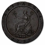 1797 Great Britain George III "Cartwheel" 2 Pence VF