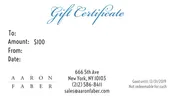 $100 Gift Certificate