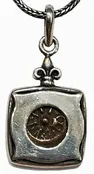 Ancient Judea "Widow's Mite" Bronze Lepton Minted 130-76 BC Coin Pendant