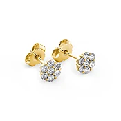 Cluster Diamond Earrings