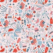 AGF Studio Bloomin' Americana BAM-47100 FOURTH OF JULY Fabric Yardage