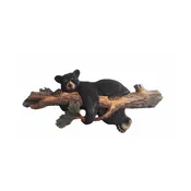 Bear Laying In Tree Wood Carved