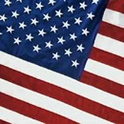 10 x 19 ft. Polyester American Flag. Embroidered Stars Sewn Stripes. Roped Heading and Thimbles