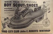 1962 Vintage Official Boy Scout Shoes Print Ad