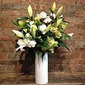 Cymbidium/Casablanca/White Ceramic