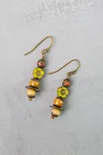 Azulejo Czech Glass Simple Earrings E018