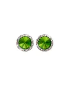 15mm - Peridot Green - Pierced Performance Earrings