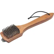12 Inch Stainless Steel Bristle Grill Cleaning Brush With Hardwood Handle