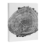Eastern Ash - Tree ring ink woodblock print Canvas Print
