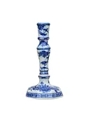 10" Blue & White Candle Stand