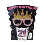 21 Birthday Mug with Glasses