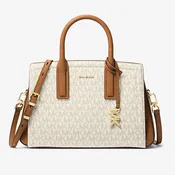 Michael Kors Laila Small Satchel - Vanilla with Acorn