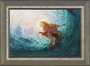Anniversay Limited Edition The Hand of God Fine Art Canvas in a Capriz Shell Frame