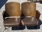 2 Padded Folding Theater Seats, Auditorium Theatre Seat, Entryway Bench B46